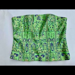 J . McLaughlin Elephant Strapless Top